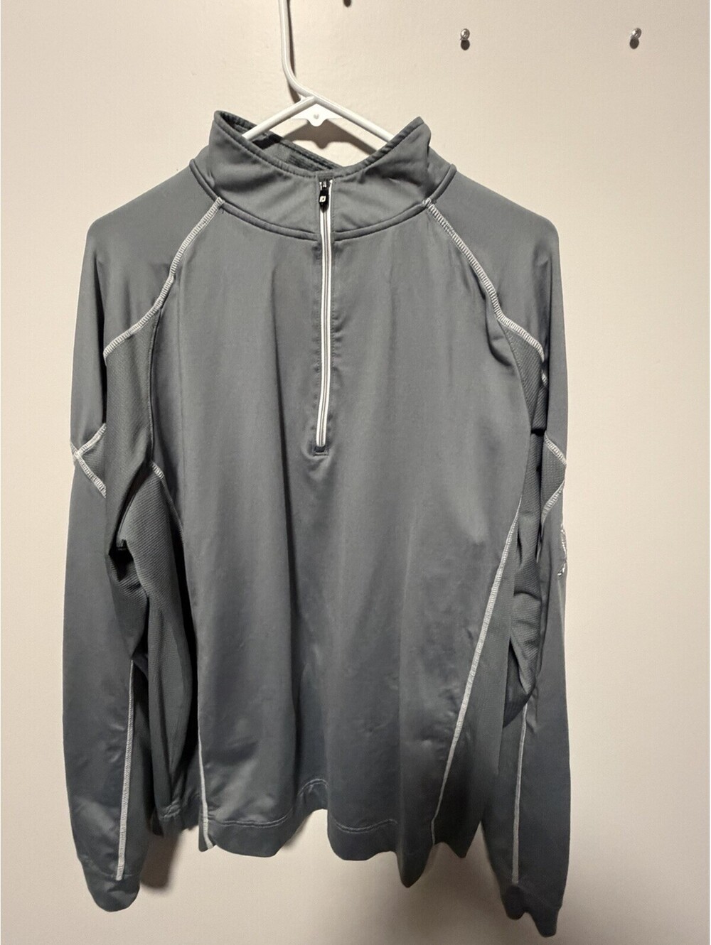 FootJoy Golf FJ 1/4 Zip Pullover Men’s L Gray Performance Wicking Grey